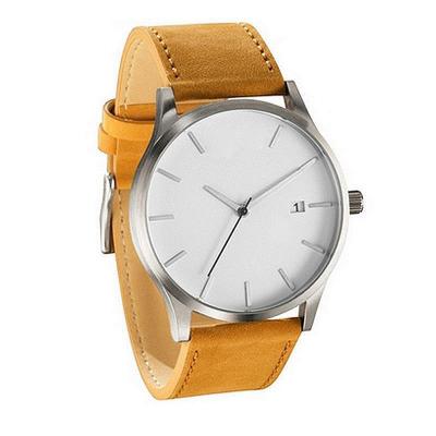 China China factory HOT sales day/date in European watch manufacturer custom leather quartz wristwatch for sale