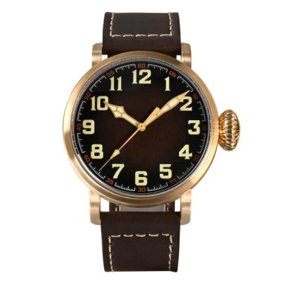 China Men Luxury Watch Bronze Automatic Mechanical Vintage Sapphire Waterproof 10Bar Pilot Style Sapphire Waterproof 10Bar Watch YN55A for sale