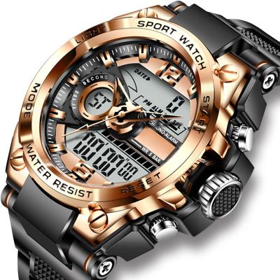 China 2021 Custom Men's Watches Logo Wrist Watch Mens Waterproof Brand Digital Original Quartz Chronograph Gent's Watches for sale