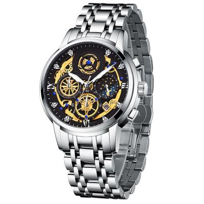 China 2022 New Chronograph Fashion Watches Men Brand OEM Men's Watch Stainless Steel Luxury Men's Wrist Watch for sale