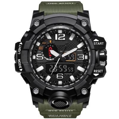 China Alarm Men Sport Watches Dual LED Display Quartz Analog-Digital Electronic Wristwatches Waterproof Swimming Military Watch for sale