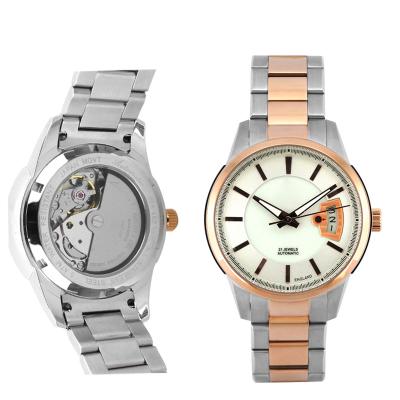 China Luxury Japan Automatic Movement Watches Date Brand Stainless Steel Band Wristwatch For Lover for sale