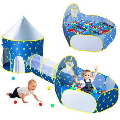 China Soft Ball Pit Tent Kids Toy 3 Pcs Kids Tunnel For Toddlers Jump Up Play Tunnel Tent For Babies Toys For Children for sale