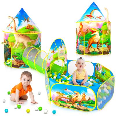 China Soft Ball Pit Tent Kids Toy 3 Pcs Kids Tunnel For Toddlers Jump Up Play Tunnel Tent For Babies Toys For Children for sale