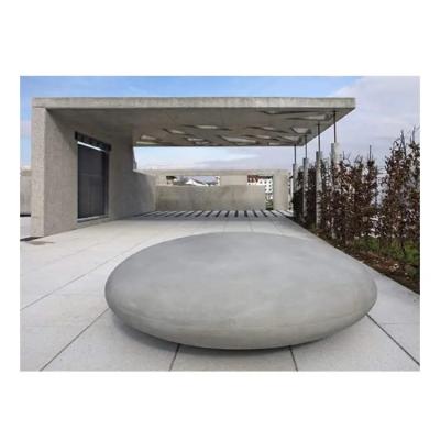 China Durable Goose Egg Type Concrete Outdoor Benches Yard Park Outdoor Furniture for sale