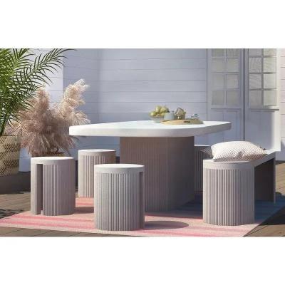 China Durable Wholesale Sofa Round Table Dinner Furniture Seating Garden Garden Set Outdoor for sale