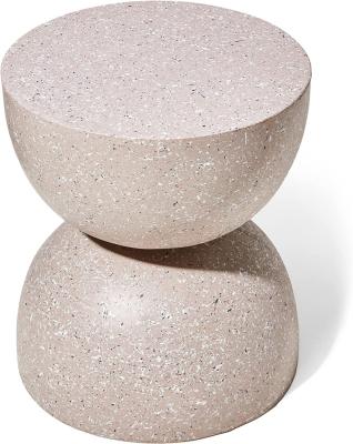 China Eco - Friendly Outdoor Contemporary Light Accent Side Table , Concrete Finish for sale