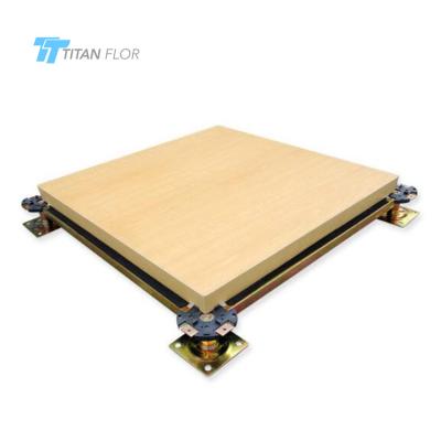 China Modern telecommunication cneter raised floor systems wood finishen calcium sulfate raised floor for sale