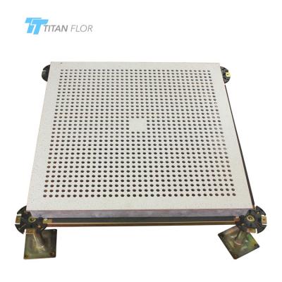 China Die Casting Industrial Aluminum Raised Floor Electrostatic Sprayed Cover Antistatic Raised Floor for sale