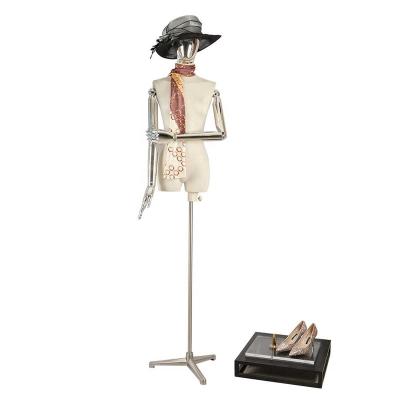 China Half Mannequin Faceless Adjustable Body Tailor Draping Mannequin For Sale for sale