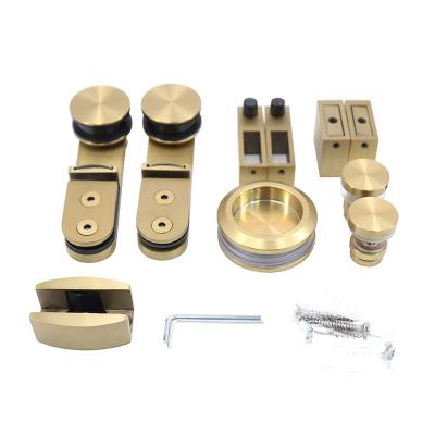 China Soft Closing Design 10mm Golden Glass Shower Door Accessories For Frameless Glass Door for sale