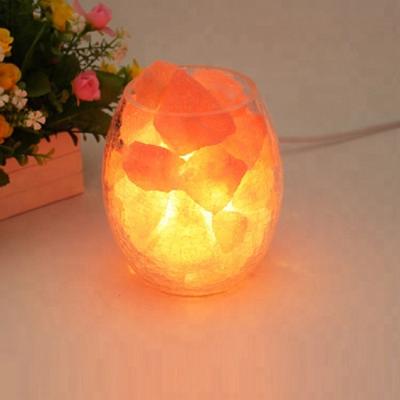 China Europe Himalayan Crystal Salt Glass Lamp Led Table Lamps Smart Dimming for sale