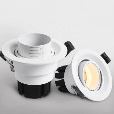 China Museum Gallery Office Hotel Mini Flexible Led Ceiling Focus Hotel Recessed Zoom Lamp COB Recessed Spotlight for sale