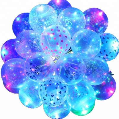 China Convenient Luminescent Lights Children's Small Transparent LED Balloon Gifts Wholesale for sale