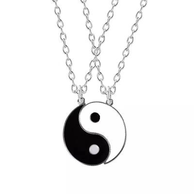 China Fashion Go Party Copper Alloy Gossip Taichi Yin Yang Necklaces Lover Gift Couples Necklace for sale