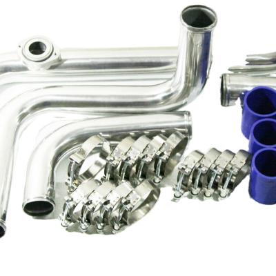 China FREE SHIPPING Intercooler Aluminum Piping+Silicones+Clamps from USA for 88-00 Civ*c D15/D16 D Series EX/Si 1.6L for sale