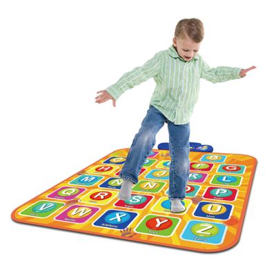 China Custom Kids Outdoor ABC Alphabet Floor Jumping Sensory Play Mat Eco-Friendly Non-Toxic Mat Plastic Toddler Eco-Friendly Floor Play Mats for sale