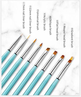 China NAIL China Suppliers Different Size Acrylic Nail Brush With Kolinsky Private Label 100% Acrylic Brushes For Nails for sale