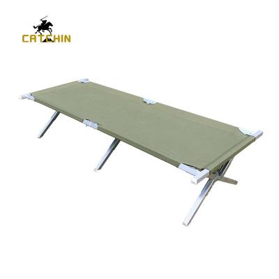 China Folding super bed aluminum alloy (32*32cm*1mm) alloy aluminum alloy (32*32cm*1mm) outdoor portable bed for multifunctional army lunch break bed for sale