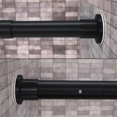 China Hot Selling Minimalist Shower Curtain Rod Adjustable Stainless Steel Bracket Retractable Tension Rod for sale