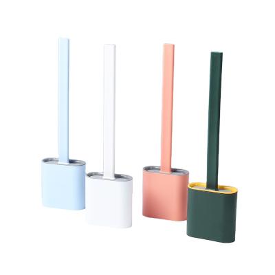 China Viable Wholesale Amazon Household Toilet Brush Holders Silicon Toilet Brush Toilet Cleaning Brush With Quick Cleaning Accessories for sale