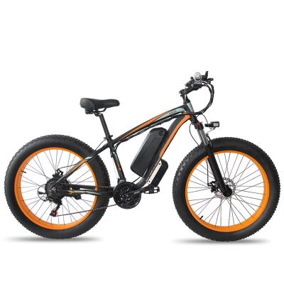 China Aluminum Alloy Eu 26 Inch Fat Tire Mountain Bike 500w Motor 48v 18ah 45km/h Off Road Electric Dirt Bike 7 Speed ​​Electric Snow for sale