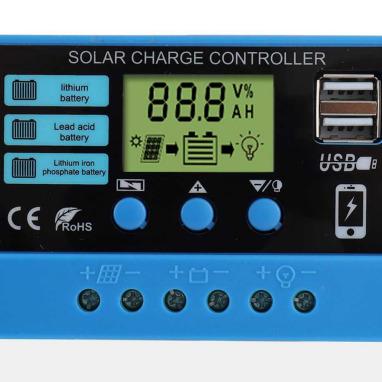 China Solar Charger Controller 12v /24v10a/20a/30a Controller Manual Pwm Solar Charge Controller for sale