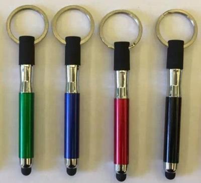 China Promotional Pen New Design Small Smartphone Touch Ball Pen With Key Ring for sale