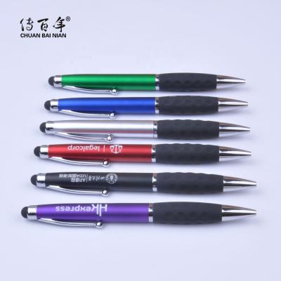 China 2021 Promotional Novelty Pen Touch Screen Light Up Logo Ball Pen Stationery Stylus Pen Led Laser Logo Pen for sale