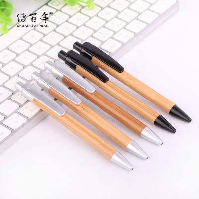 China Pen Hot Selling Cheap Promotional Recycled Bamboo Ballpoint Pen With Engraved Logo for sale