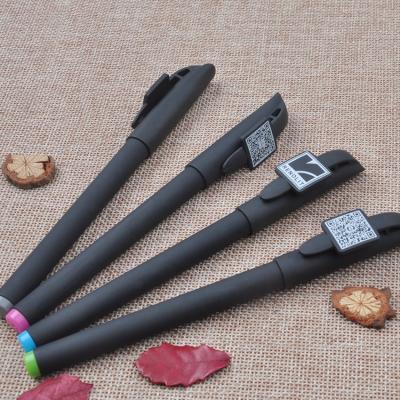 China Promotional Pen New Design Promotional Rubber Coated QR Code Gel Pen for sale