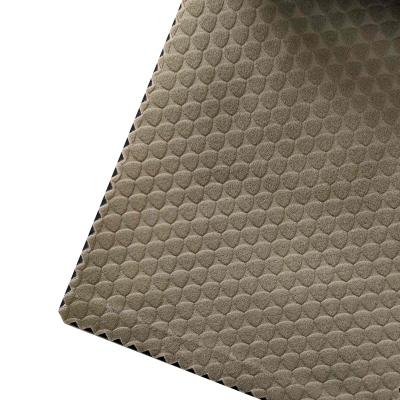 China Waterproof Multi-pattern 100% Polyester Velvet Deep Embossed Fabric With Foam For Car Seat / Bus Seat Sofa Fabric for sale