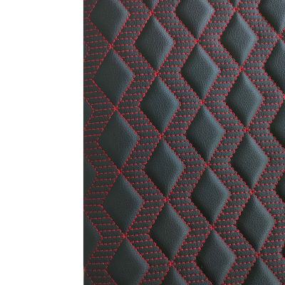 China Waterproof Embroidery PU PVC Synthetic Leather With Foam For Car Seat For Furniture for sale