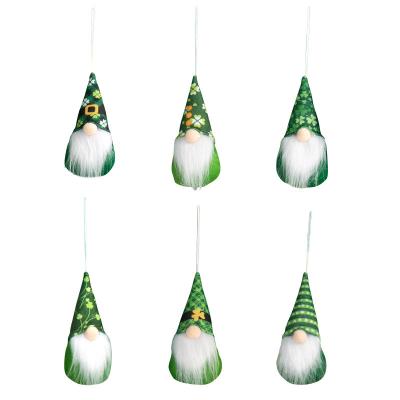 China Rudolph Faceless Doll Party Decoration Green Hat Pendant Classic New St Patrick's Day Pendant for sale