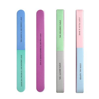 China Beauty Care Makeup Tools Wholesale New Creative Printed Nail File Buffer 7 Sides Hot Sale Polishing For Nail Buffer Round Custom Nail File for sale