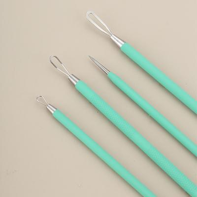 China Stainless Steel Two Nail Beauty Acne Blackhead Remover Tool Kit for sale