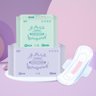 Chine Multi-couche adhésif solide 100 tampons hygiéniques en coton avec conception ailée à vendre