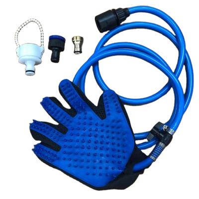 China Sustainable Pet Spa Bathing Clean Gloves Brush Bathing Dog Massaging Glove Pet Shower Sprayer Bathing Glove for sale