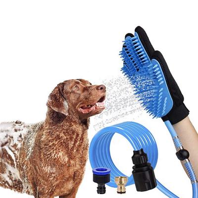 China Sustainable Dog Bath Wash Hair Glove Brush Grooming Sets Dog Grooming Gloves Pet Spa Bathing Clean Gloves for sale