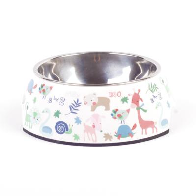 China Sustainable Wholesale Custom Cat Food Bowl Stainless Steel Pet Designer Luxury Dog Bowl for sale