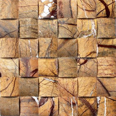 China New design Moroccan rainforest basketweave parquet mosaic tile for wall decoration in hand cut mosaic art for sale