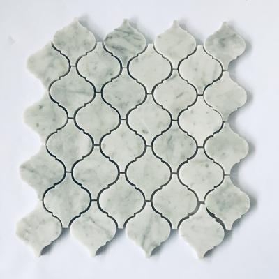 China White Cheap Bianco Carrara Marble Blocks Prices Backsplash Flooring Hot Selling Mosaic Slab for sale