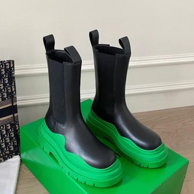 China New Unique Luxury Thick Round Chunky Boots Ladies Winter Shoes Fashion Chelsea Boots Female Ankle Platform Women Boots for sale