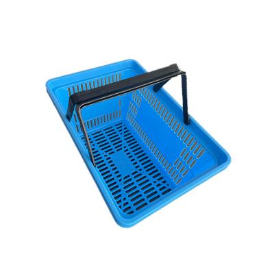 China Good Price PP Plastic Folding Small Supermarket Plastic Shopping Basket for sale