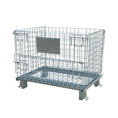 China Hot Selling Steel Wire Mesh Metal Bin Storage Container Warehouse Storage Cage for sale