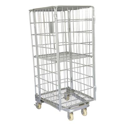 China Steel Welding Roll Storage Cage Container Trolley Logistics Transport Roll Container for sale