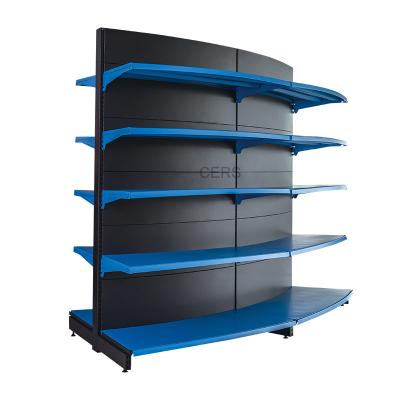 China Good Price Grocery Retail Display Stand Racks Gondola Shelving Double Sided Supermarket Shelf For Sale for sale