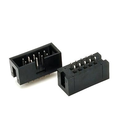 China All Electrical Single Socket 10Pin 2.54mm Base JTAG Straight Spacing Horn Sector DC3-10P Box Header IDC Connector for sale