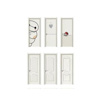 China Hotel Residence Waterproof Eco Friendly Wooden Door Modern Design MDF Wooden Doors for sale