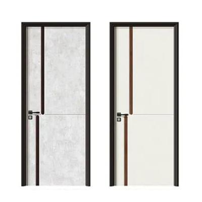 China Waterproof lacquer - modern simple solid wood door freestanding eco-friendly wooden door new for sale